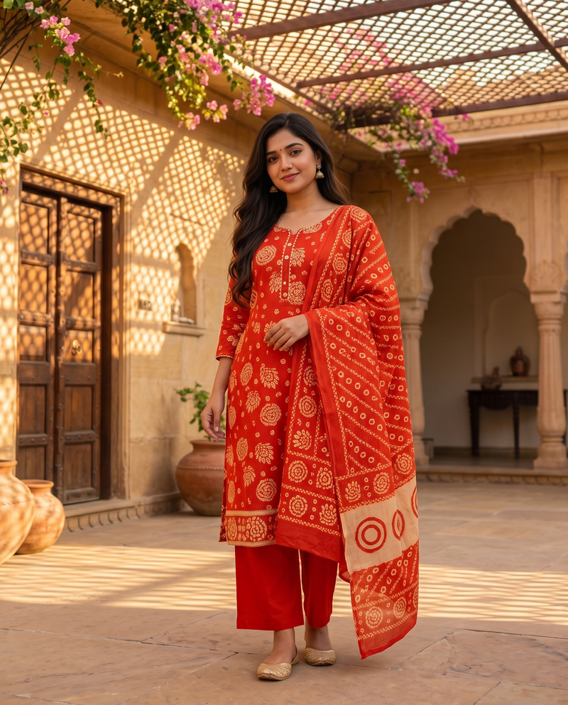 Wine Maroon Embroidered Anarkali Set